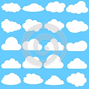 Set Clouds icon , vector illustration symbol.