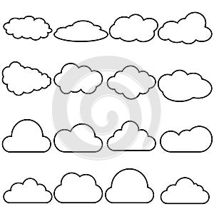 Set Clouds icon , vector illustration symbol.