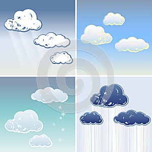 Set of clouds in the sky