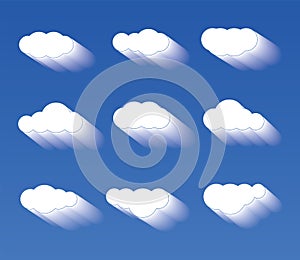 Set of cloudscapes