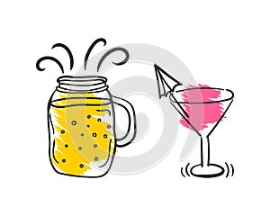 Set cocktails, doodle.