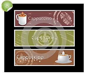 Set of coffee banners vector