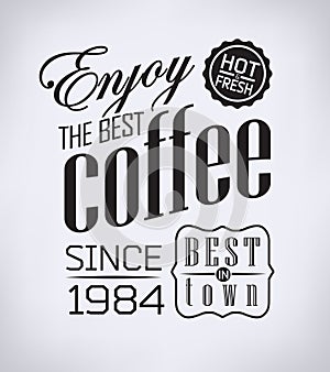 Set of coffee , cafe typographic elements