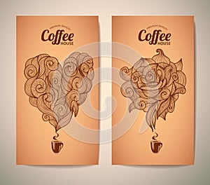 Set of coffee concept design