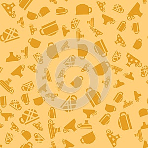 Set of Coffee Cups Seamless Pattern