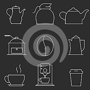 Set of Coffee Elements