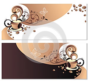 Set of coffee,tea banners