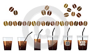 Set of coffee vector illustrations
