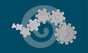 Set of cogwheels in a gear