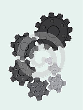 Set of cogwheels