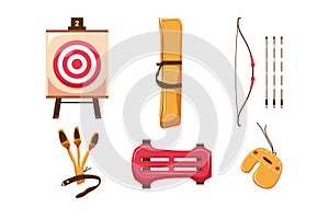 Set Collection of Archery Sport Element