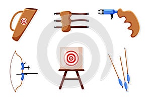 Set Collection of Archery Sport Element