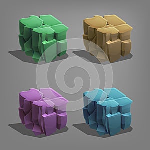 Set of coloful stones.