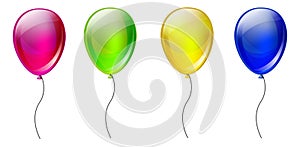 Set of color balloons photo