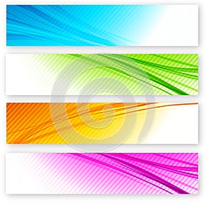 Set of color banner