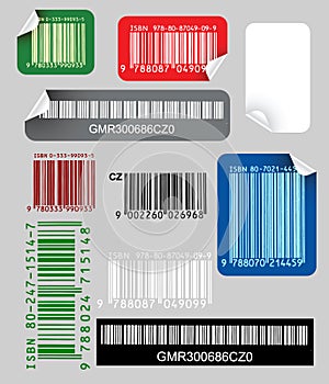 Set of color bar codes