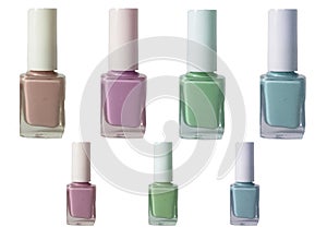 Set of color nail polish