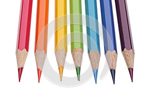 Un impostato composto da colore matite 