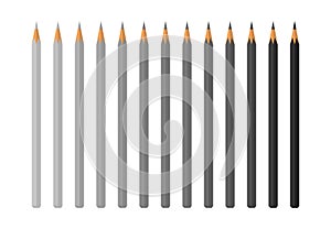Set of Color Pencils Vector Illustration isolated