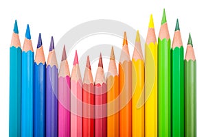 Set of color pencils wave-shaped