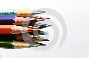 Set of color pencils.