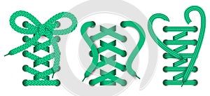 Set of color realistic lace object. EPS 10