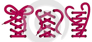 Set of color realistic lace object. EPS 10