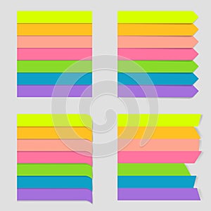 Set of Color sticky notes