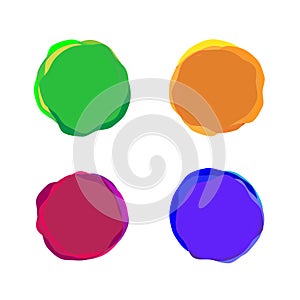 Set of color vector paint blobs