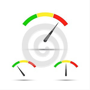 Set of color vector tachometers, flowmeter with indicator