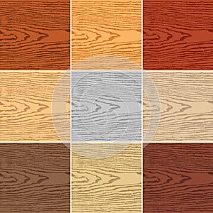 Set color wood texture. Empty realistic plank with annual years circles.