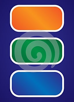 Set of colored buttons. Vector buttons.