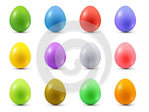 Set of colored easter eggs