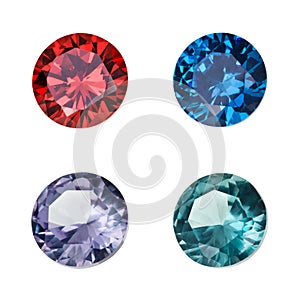 Set of colored gemstones