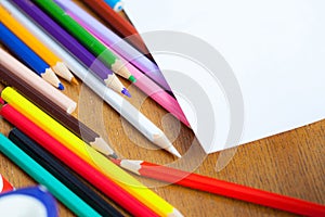 Set of colored pencils