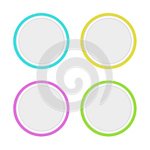 Set of colored round buttons