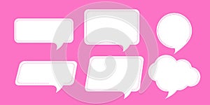 set of colored speech bubbles. Vector illustration. with various forms.