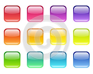 Set of colored web icons.