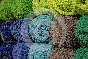 A set of colored yarn