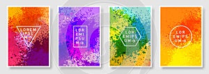 Set of colorful abstract background modern style