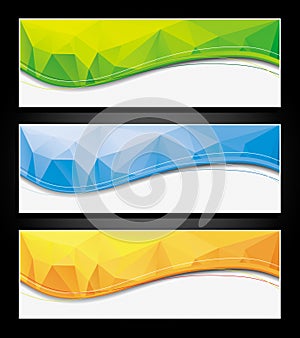 Set of colorful abstract banners.