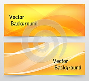Set of colorful abstract banners with lines. Vector.