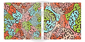 set of colorful abstract vector background patterns
