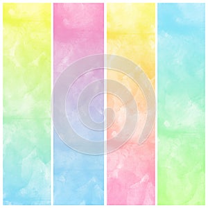 Set of colorful Abstract water color art paint photo