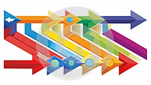 Set colorful arrows web buttons vector design