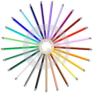 Set of Colorful Art Pencils