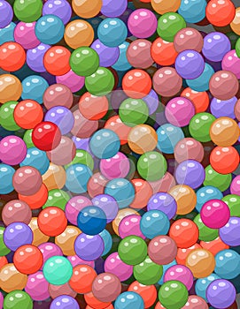 Set of colorful balls