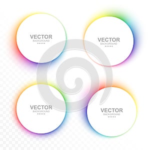 Set of colorful blurry circle banners