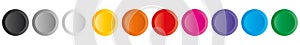 Set of 10 colorful vector buttons