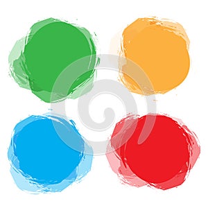 Set of colorful circular, round abstract banners. Template for design and paste text. Graphic banners design